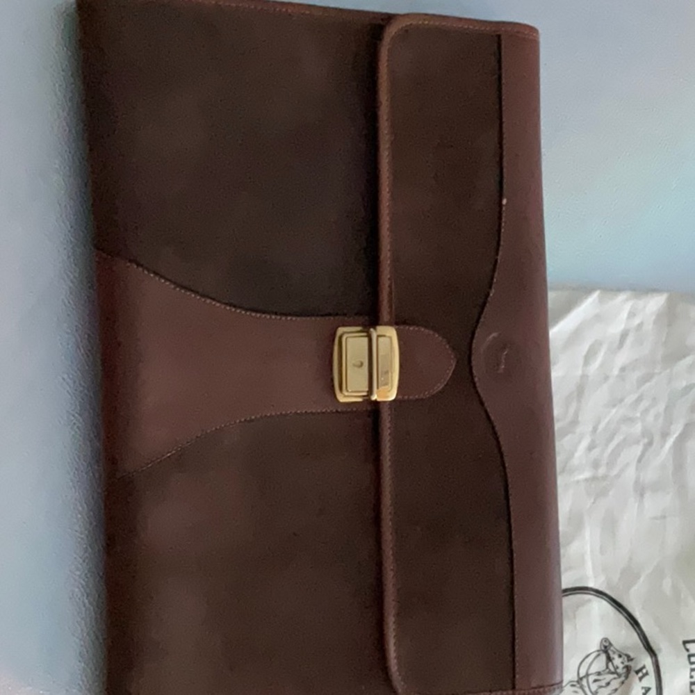 MICHAEL BIANCO Harness Collection LEATHER suede folio antique legal size